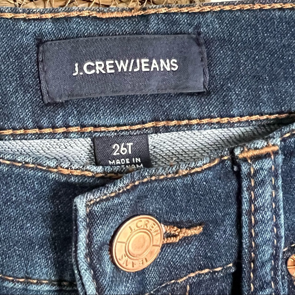 J Crew High Rise Toothpick Jeans Sz 26 Tall - Picture 4 of 6